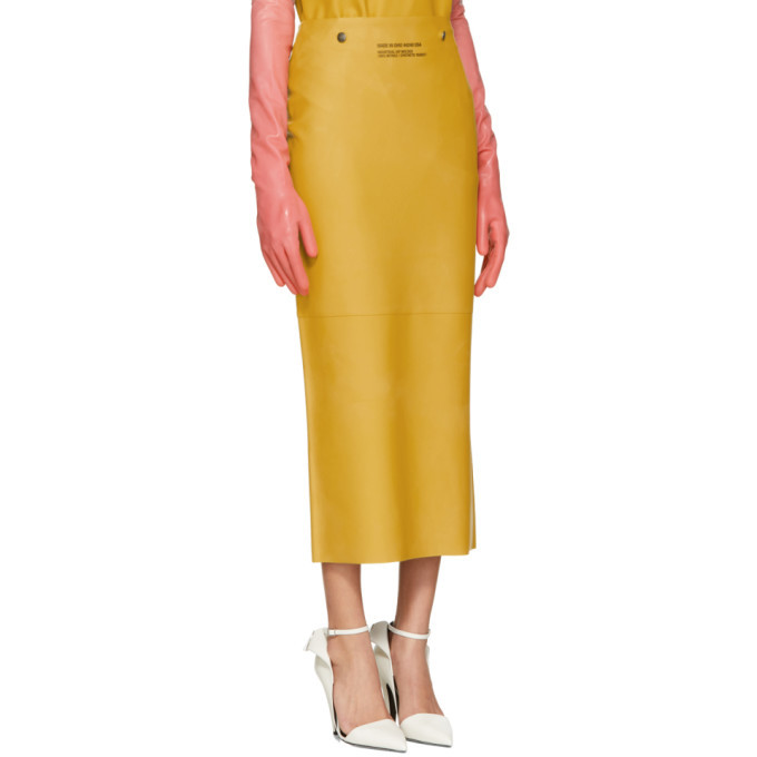 Calvin Klein 205W39NYC Yellow Rubber Skirt Calvin Klein 205W39NYC