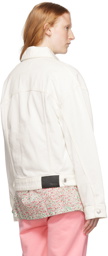 Maison Kitsuné Off-White Cotton Denim Jacket
