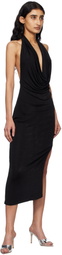 MISBHV Black Cowl Neck Maxi Dress