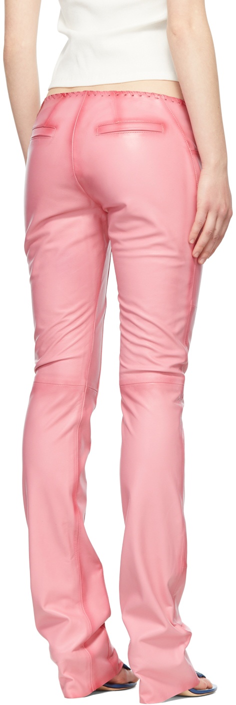 Pink Leather Cargo Pants – Zalia Atelier