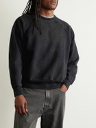 A.PRESSE - Vintage Cotton-Jersey Sweatshirt - Black