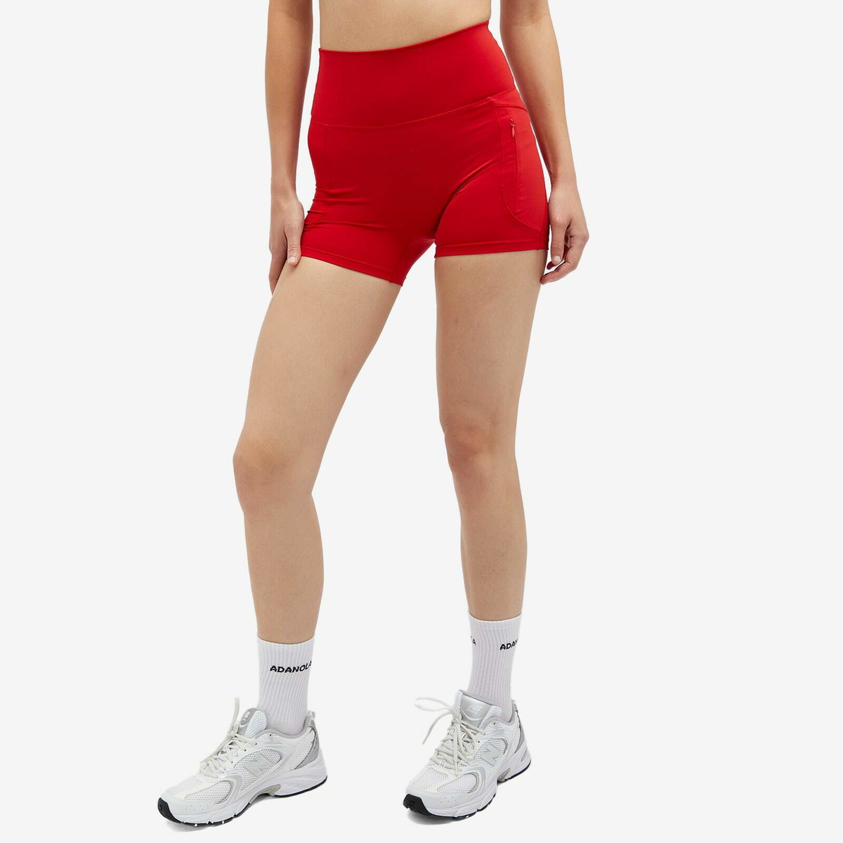 Adanola Women's Ultimate Ultra Crop Pocket Shorts in Red Adanola