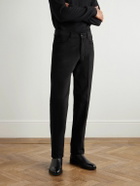 Rubinacci - Straight-Leg Cotton-Moleskin Trousers - Black