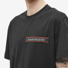 Alexander McQueen Men's Taped Logo T-Shirt in Black/Mix