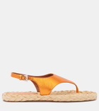 Paris Texas Amalfi metallic leather thong sandals