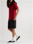 Pop Trading Company - Painter Straight-Leg Logo-Print Nylon Shorts - Black