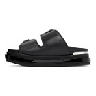 Alexander McQueen Black Trompe LOeil Flat Sandals