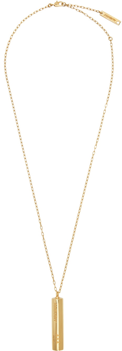 AMBUSH Gold Battery Charm Necklace Ambush