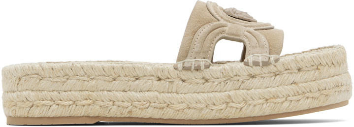 Photo: Versace Beige Medusa '95 Platform Espadrille Sandals