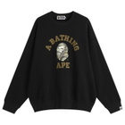 A Bathing Ape Men's Tree Edge Camo College Sweatshirt in Black