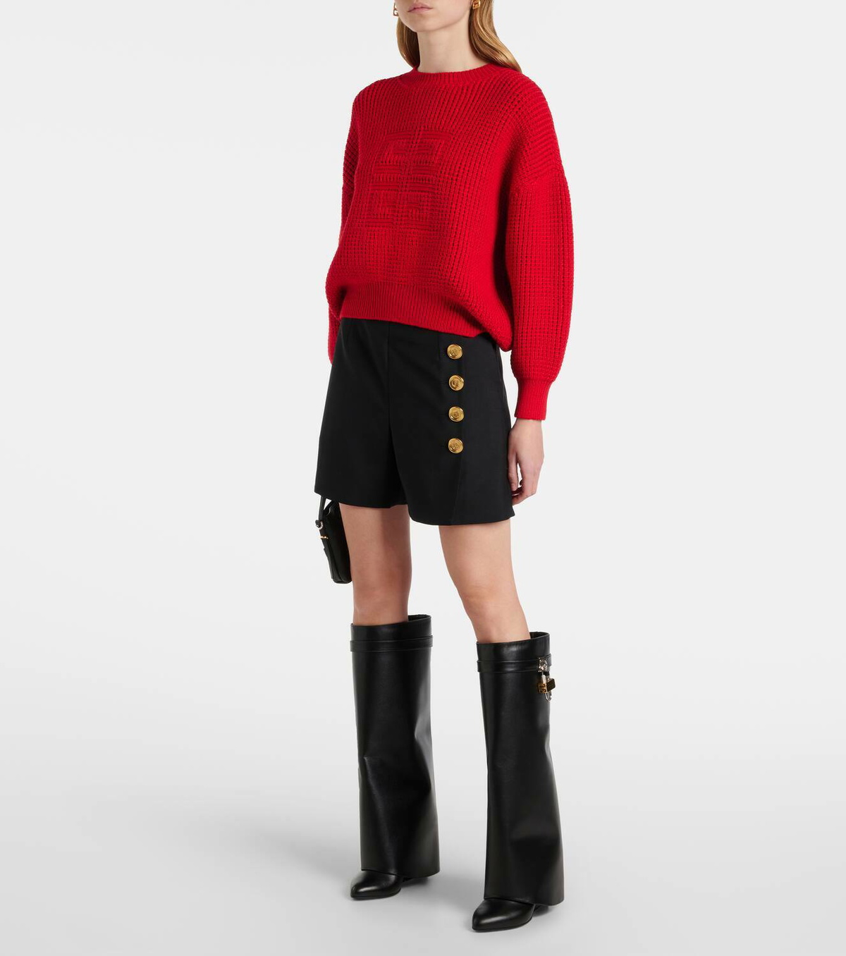 Givenchy Embellished wool and mohair shorts
