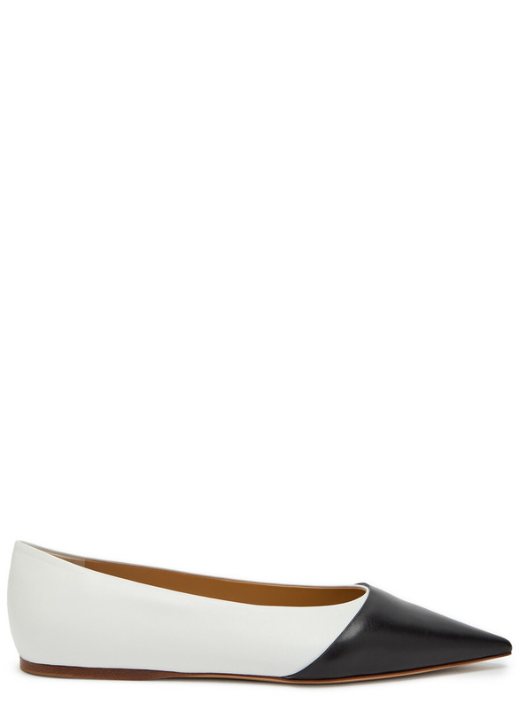 Photo: Gabriela Hearst Empress Colour-blocked Leather Ballet Flats White