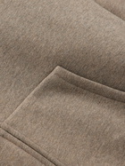 FEAR OF GOD ESSENTIALS - Logo-Appliquéd Cotton-Blend Jersey Zip-Up Hoodie - Brown