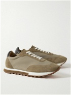 The Row - Owen Leather- and Suede-Trimmed Nylon Sneakers - Neutrals