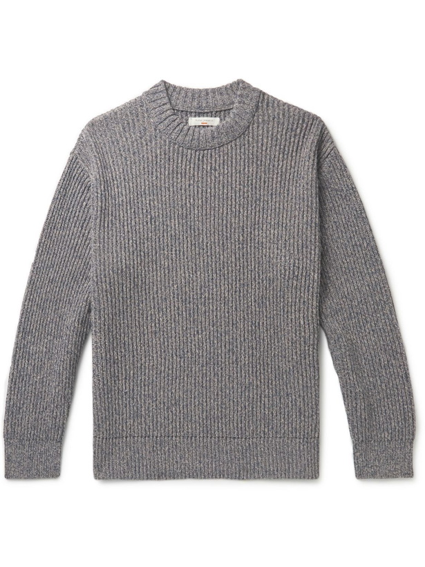 Photo: Nudie Jeans - Ribbed Cotton-Blend Sweater - Gray