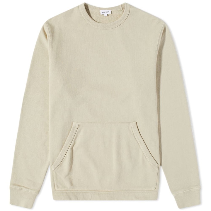 Photo: Norse Projects Men's Fraser Tab Series Crew Sweat in Oatmeal
