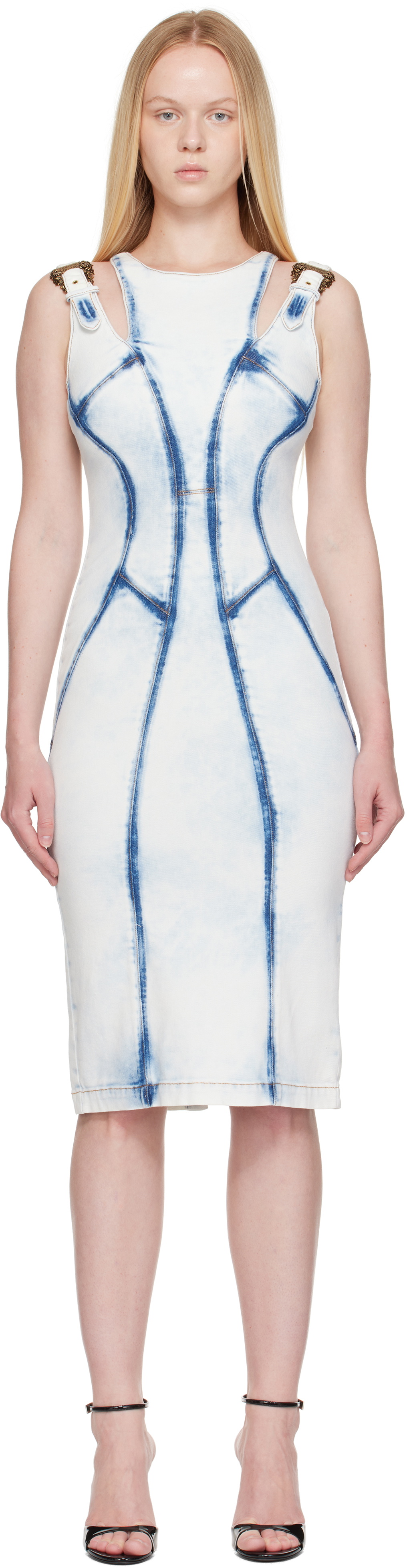VERSACE Silk Blend Duchesse Mini Dress Versace