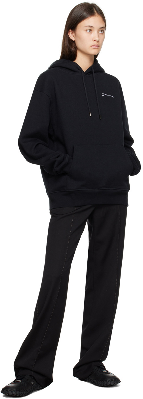 Jacquemus Black Le Papier 'Le Sweatshirt Brodé' Hoodie Jacquemus