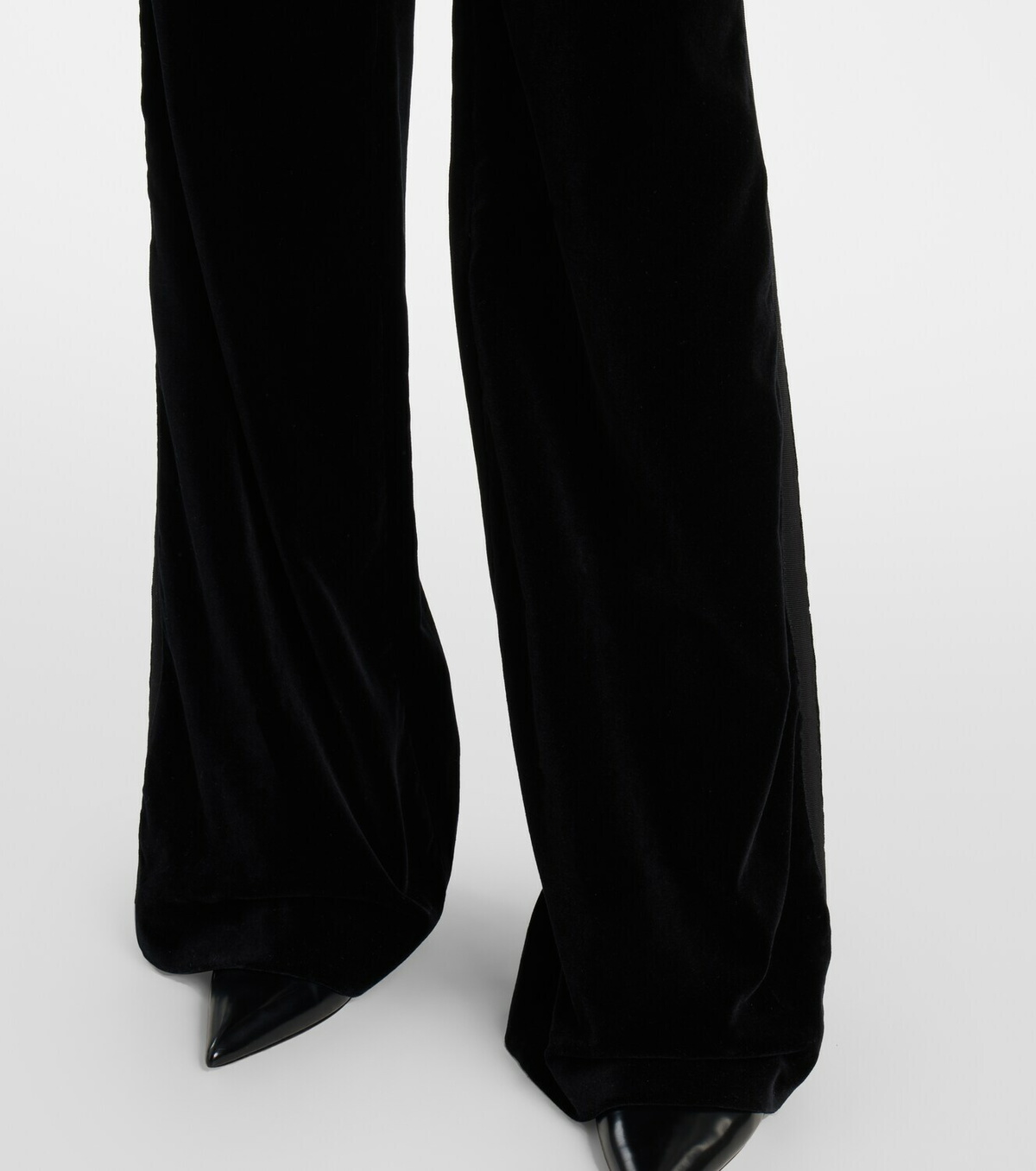Costarellos Cotton velvet wide-leg pants