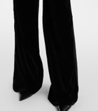 Costarellos Cotton velvet wide-leg pants