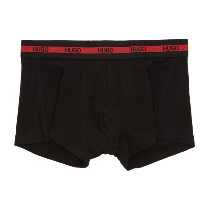 Photo: Hugo Two-Pack Black Twin Boxer Briefs