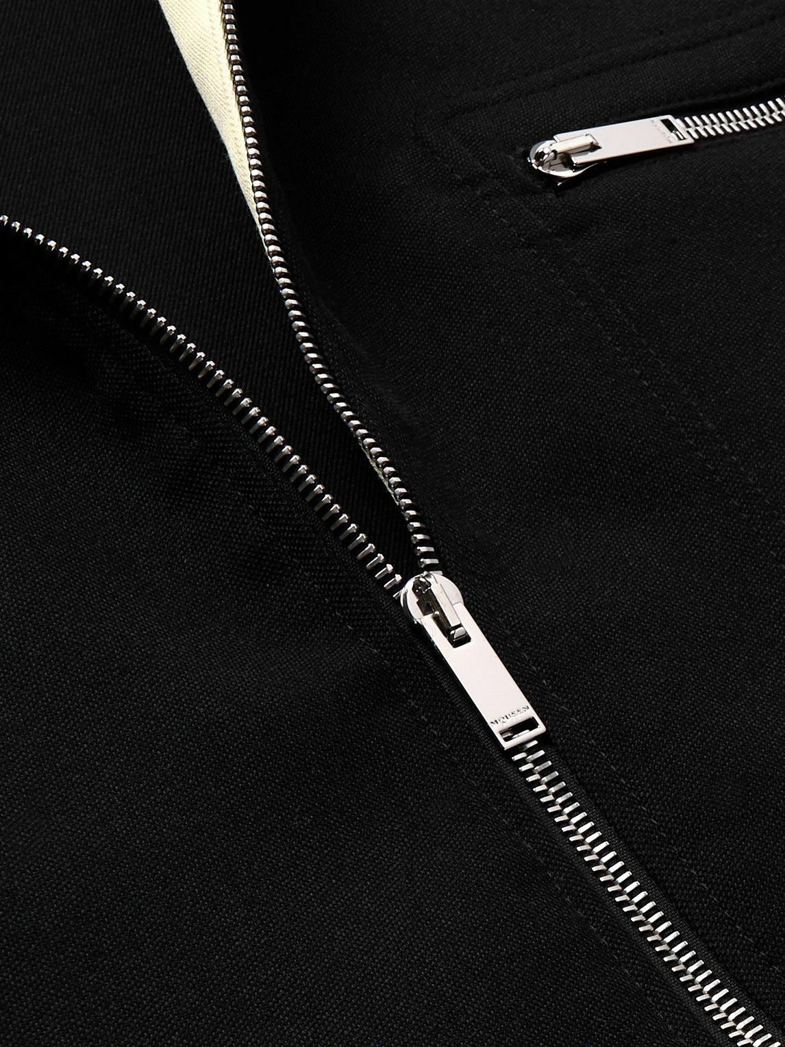 Alexander McQueen - Logo-Embroidered Two-Tone Twill Track Jacket - Black