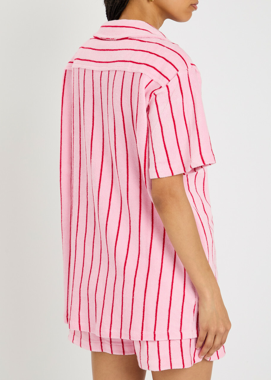 Bongusta Naram Striped Terry Shirt Pink