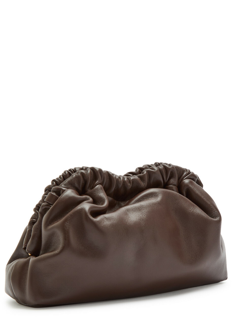 Mansur Gavriel Cloud Mini Leather Clutch - Chocolate - One Size
