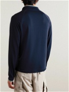 Cotopaxi - Otero Shell-Trimmed Stretch Recycled-Knit Half-Zip Sweatshirt - Blue