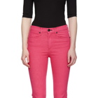 Rag and Bone Pink Ankle Cigarette Jeans