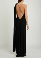 Delos Rania Embellished Crepe-jersey Maxi Dress Black