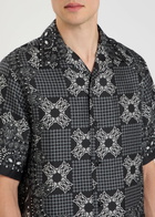 Amiri Checked Silk Shirt Black