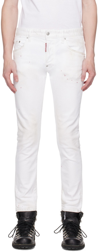 Photo: Dsquared2 White Skater Jeans