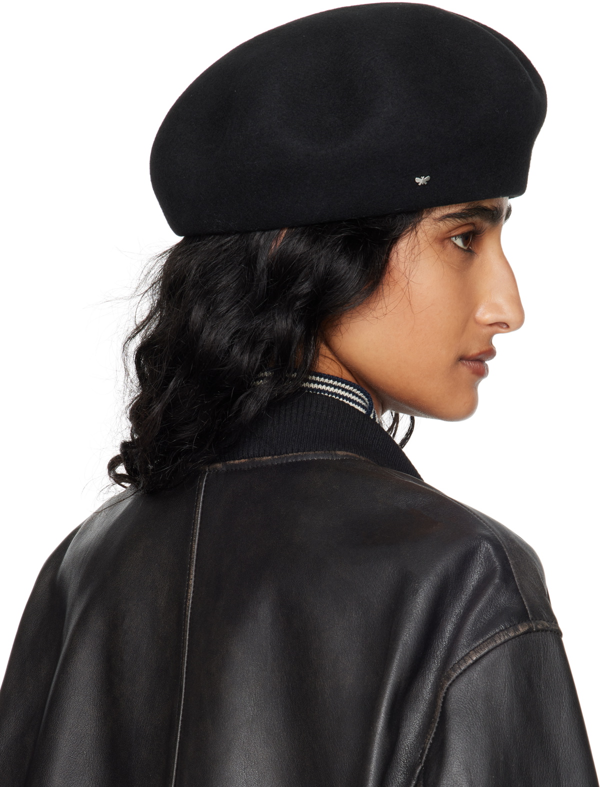 Weekend Max Mara Black Pitti Beret