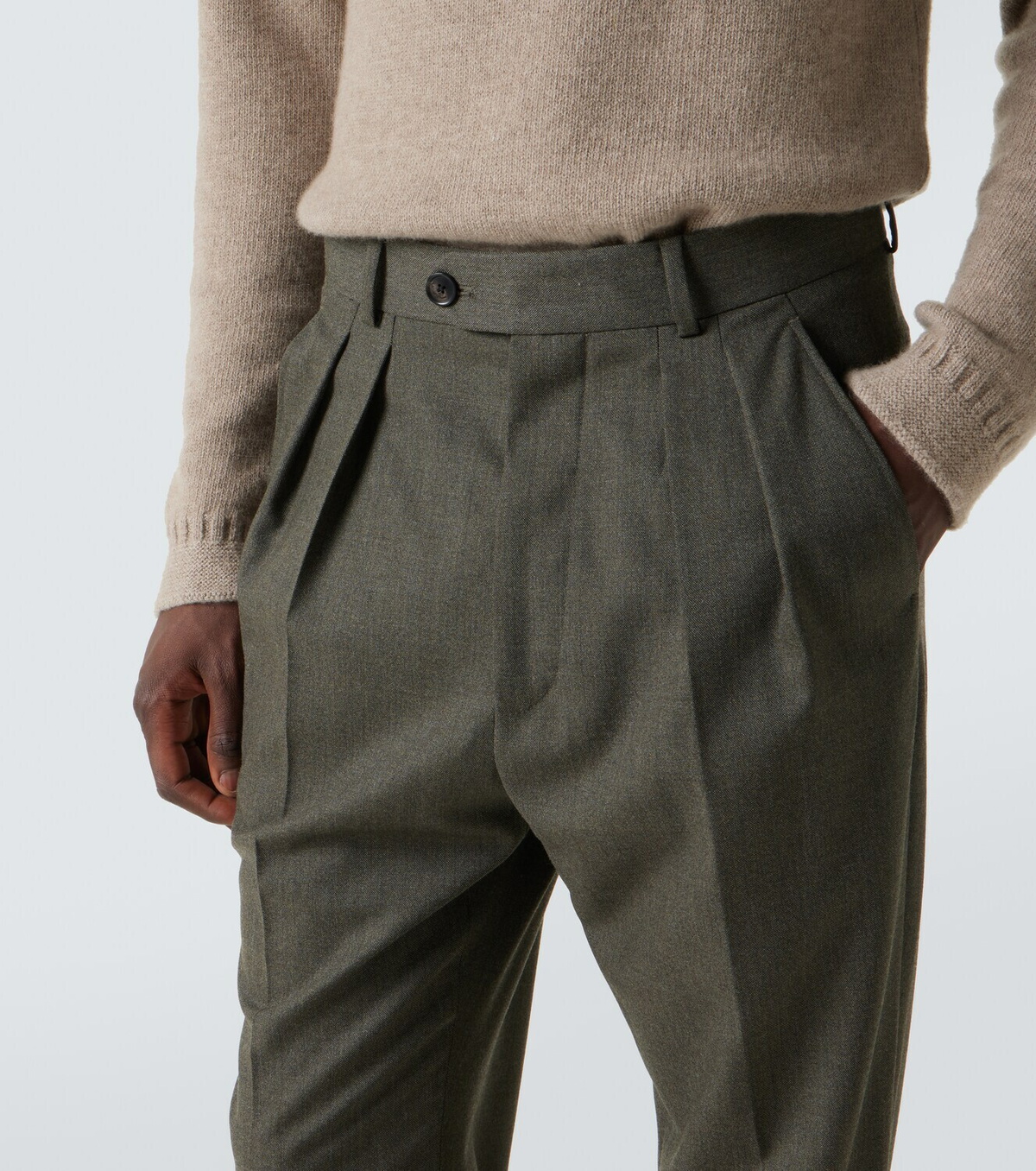 Loro Piana Stafford virgin wool straight pants