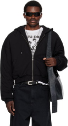 LU'U DAN Black Wadded Hoodie