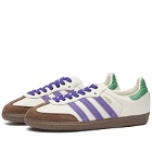 Adidas SAMBA OG Sneakers in Off White/Collegiate Purple/Pre Loved Green