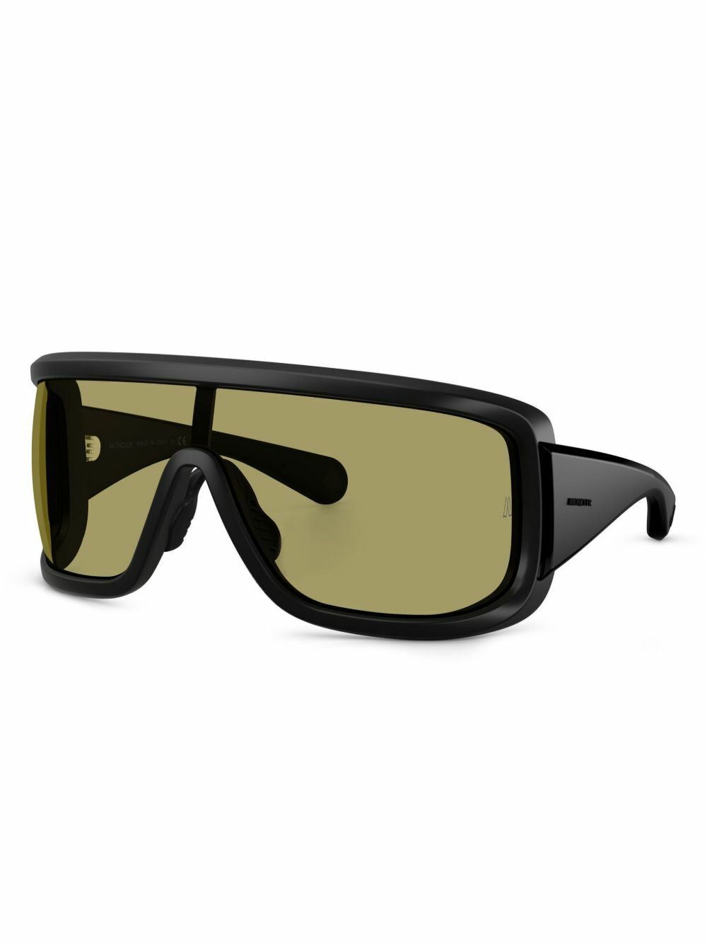 Moncler Eyewear Black Snowseeker Rectangle Frame Sunglasses