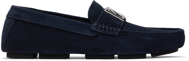 Photo: Dolce&Gabbana Navy Classic Driver Loafers