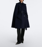 Burberry Burberry Check belted wool cape