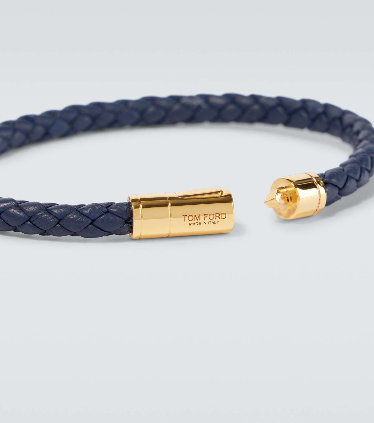 ブレスレット TOM FORD LEATHER LOGO BRACELET Tom Ford Logo braided leather bracelet TOM FORD