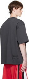 We11done Gray 'WELLDONE' Front Logo T-shirt