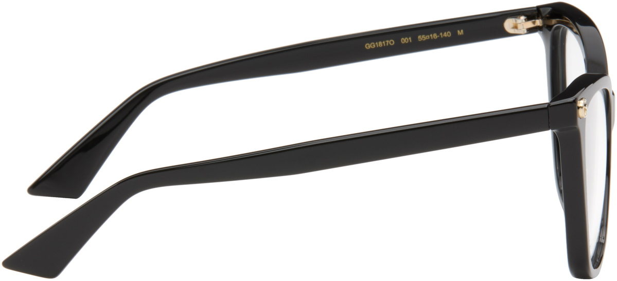 Gucci Black Light Acetate GG Cat Eye Glasses