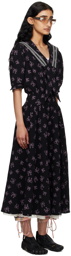 Ashley Williams Black Yuki Midi Dress