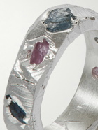 The Ouze - Sterling Sterling Silver Sapphire Ring - Silver