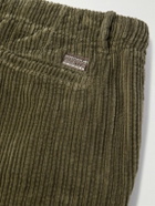 ERL - Straight-Leg Cotton-Corduroy Trousers - Green