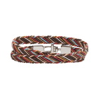 Paul Smith Multicolor Double Strap Multistripe Bracelet