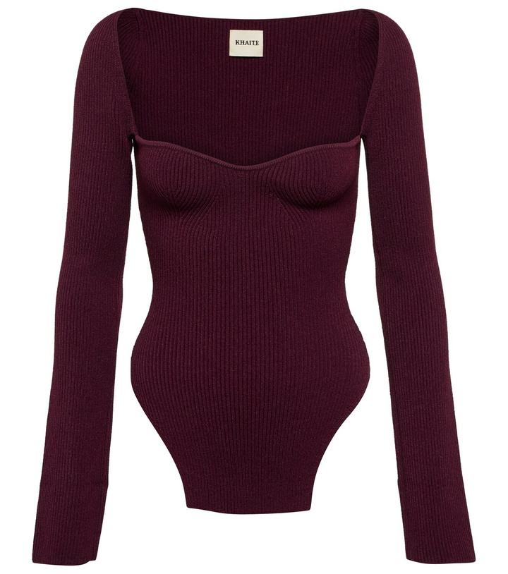 Photo: Khaite Maddy ribbed-knit top