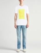 120% Lino Mens T-shirt in Yellow