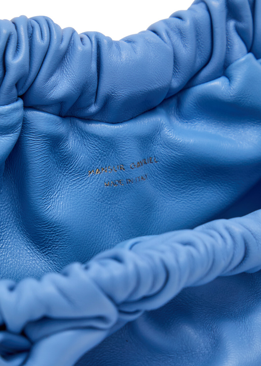 Mansur Gavriel Cloud Mini Leather Clutch - Blue - One Size